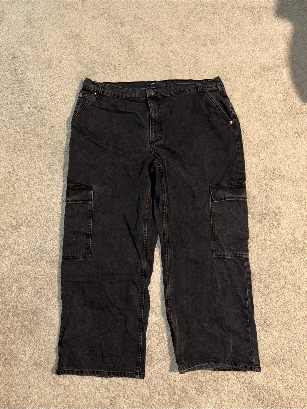 🐦⬛ {LIKE NEW} ASOS DESIGN Cotton Blend Low Rise Cargo Jeans - Picture 5 of 9